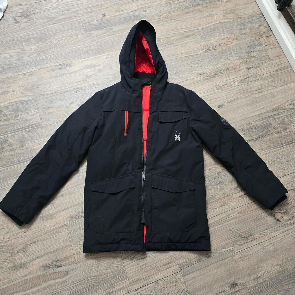 Spyder Men's Black Parka Coat size small